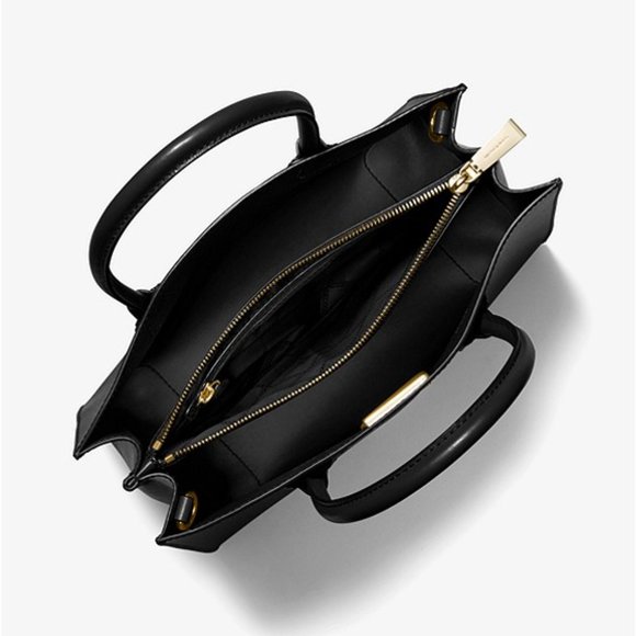 COPY - Michael Kors Mercer Large Black Accordion Tote - Picture 3 of 10